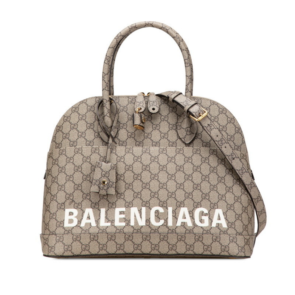 Balenciaga Project  Bag Gucci Supreme Brown Shoulder Ville GG Hacker Beige - Picture 2 of 8